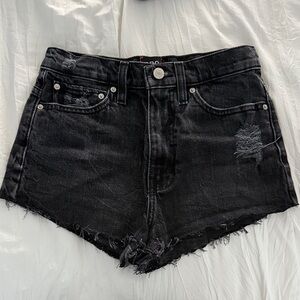 BDG Black Distressed Denim Short Shorts